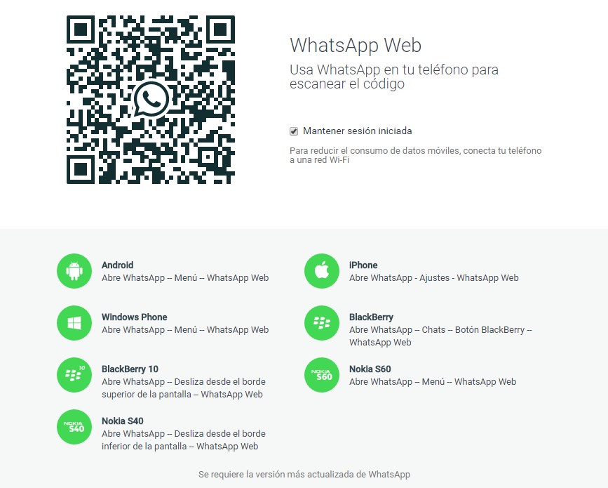 whatsapp web codigo qr