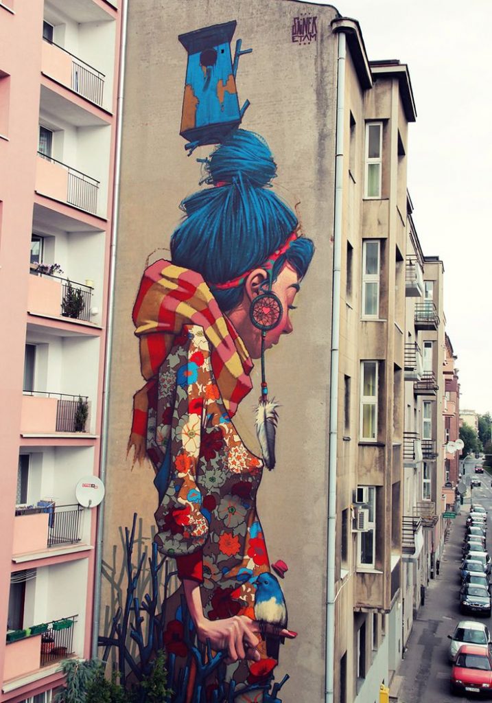 Graffiti en pared muerta.