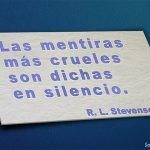Cita sobre la mentira de Robert Louis Stevenson