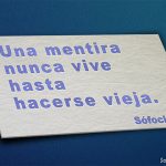 Cita sobre la mentira de Sófocles